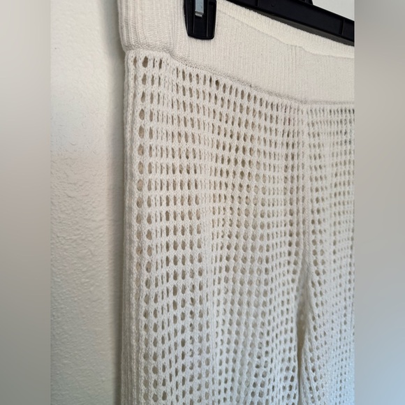 NEW Abercrombie & Fitch Crochet Style Cover Up Pants Wide Leg Size Large NWOT - Picture 5 of 8
